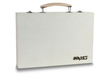 Logo trade promotional items image of: Artist's set in wooden box