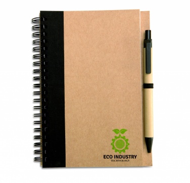 Logo trade promotional merchandise image of: B6 recycled notebook with pen