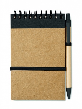 Logo trade corporate gifts picture of: A6 recycled notepad with pen