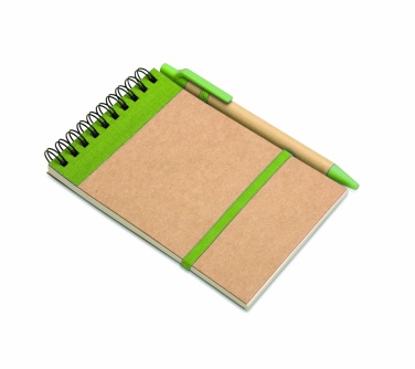 Logotrade business gift image of: A6 recycled notepad with pen