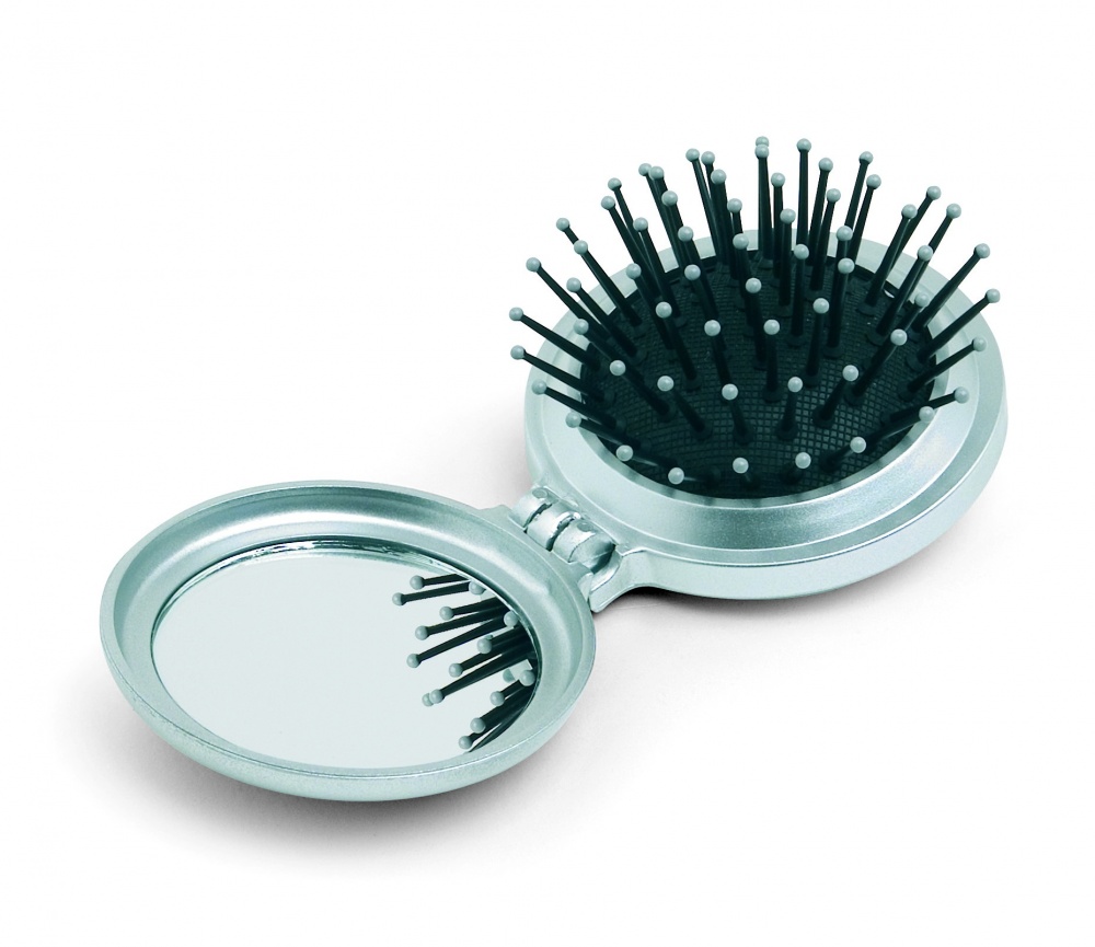 Logo trade business gifts image of: Foldable brush/mirror