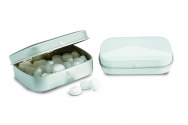 Logo trade promotional gift photo of: Easy tin silver w/mints