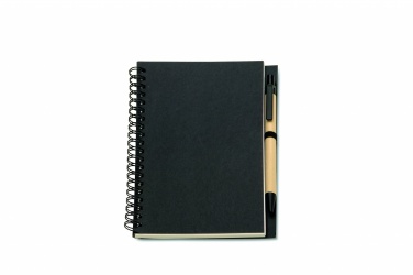 Logo trade promotional merchandise picture of: B6 Recycled notebook with pen