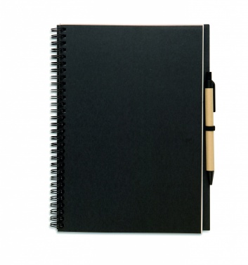 Logo trade promotional merchandise photo of: Recycled notebook with pen