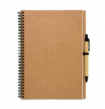 Logo trade advertising product photo of: Recycled notebook with pen