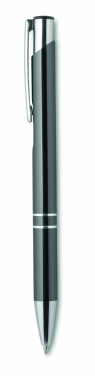 Logo trade promotional merchandise picture of: Push button pen with black ink