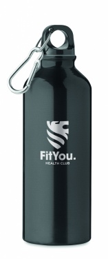 Logotrade promotional gifts photo of: 500 ml single-walled water bottle made of recycled aluminum with a carabiner