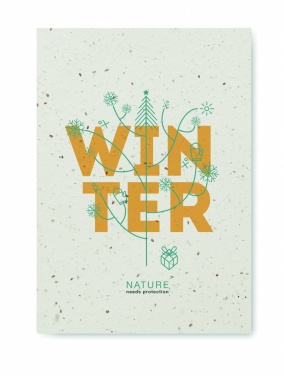 Logo trade business gift photo of: A5 seed paper cover notebook