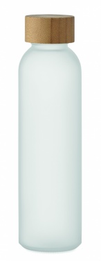 Logo trade promotional gifts picture of: Frosted glass bottle 500ml