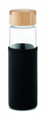 Logo trade promotional gift photo of: Glass bottle bamboo lid 600ml