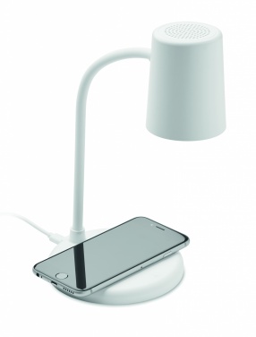 Logo trade promotional giveaways picture of: Wireless charger, lamp speaker