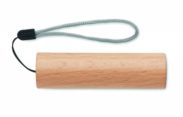 Logo trade advertising products picture of: Beech wood rechargeable torch
