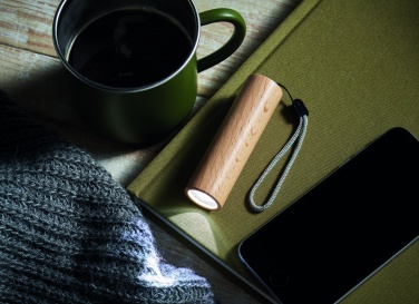 Logotrade promotional product image of: Beech wood rechargeable torch