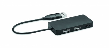 Logo trade promotional item photo of: 3 port USB hub with 20cm cable