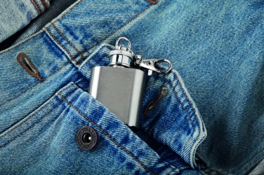 Logo trade business gifts image of: Hipflask key ring Joensuu