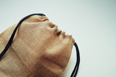 Logo trade advertising product photo of: Jute drawstring bag