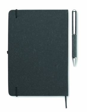 Logotrade advertising product image of: Recycled leather notebook set