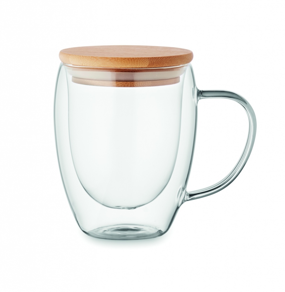 Logo trade promotional giveaways image of: Double wall borosilicate mug