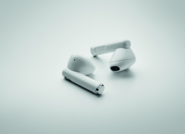 Logo trade advertising products image of: TWS earbuds with charging base