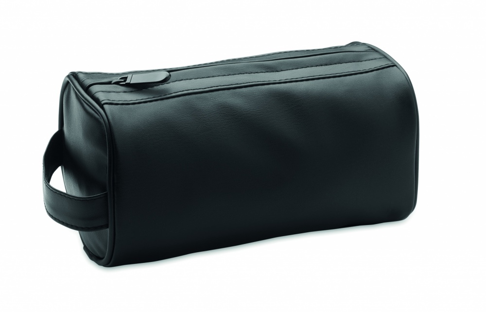 Logo trade promotional giveaways picture of: Soft PU cosmetic bag and zipper