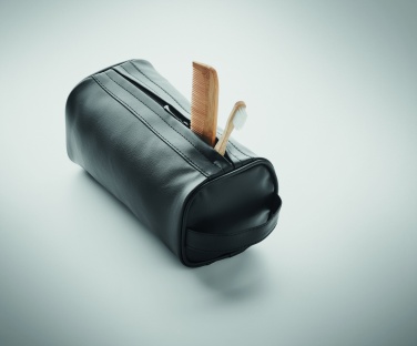 Logotrade corporate gift image of: Soft PU cosmetic bag and zipper