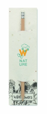 Logo trade promotional product photo of: Natural pencil in seeded pouch