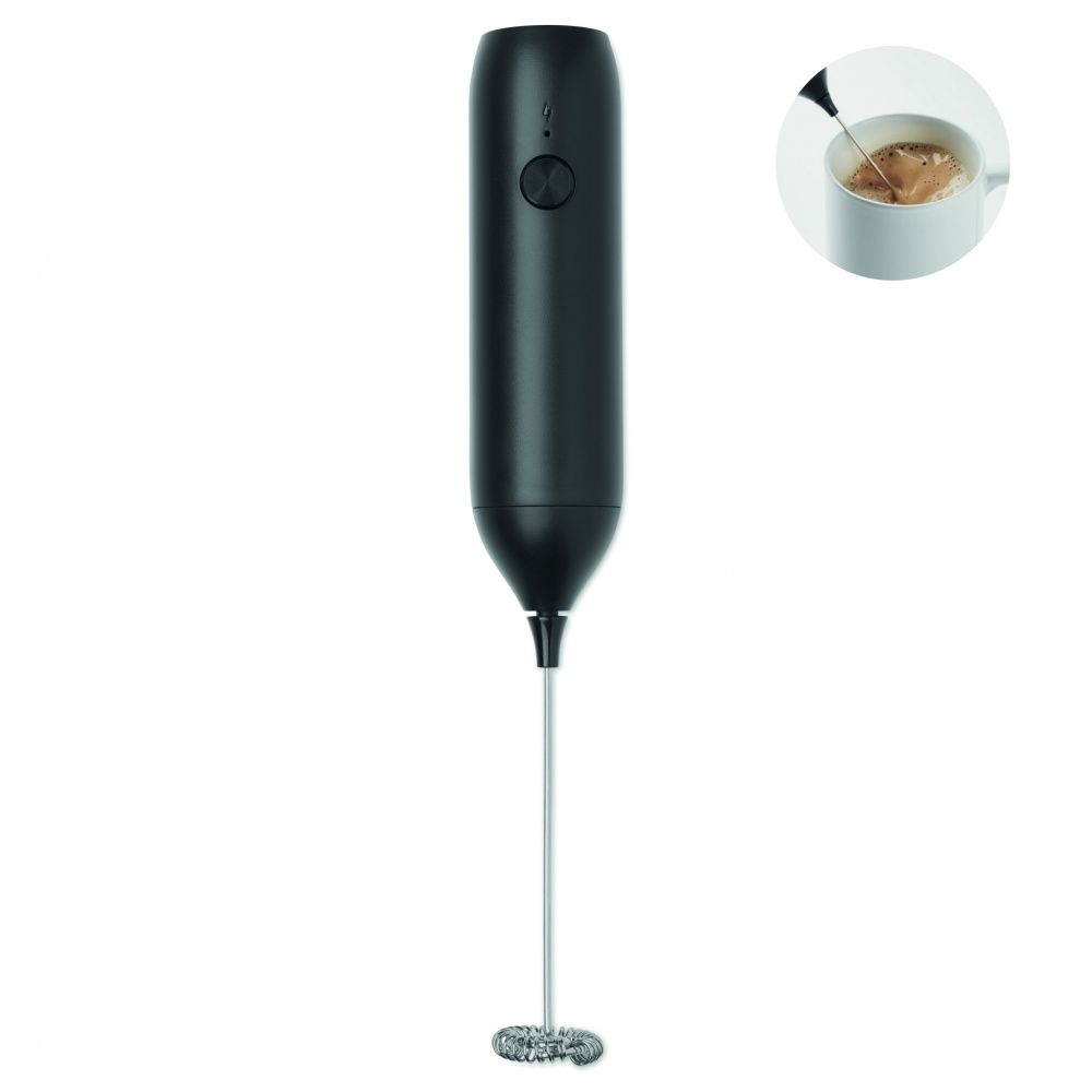 Logo trade business gifts image of: Electric milk frother