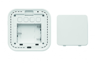 Logo trade promotional products image of: Recycled ABS/RPET alarm clock Stuttgart