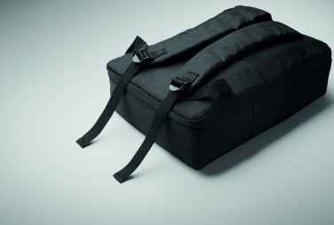 Logotrade business gifts photo of: A safe 15-inch laptop backpack made of 300D RPET with a 210D RPET lining and customizable printing.