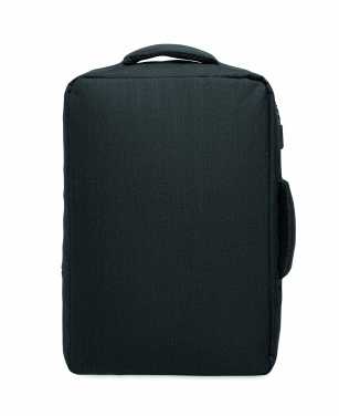Logo trade promotional products picture of: A safe 15-inch laptop backpack made of 300D RPET with a 210D RPET lining and customizable printing.