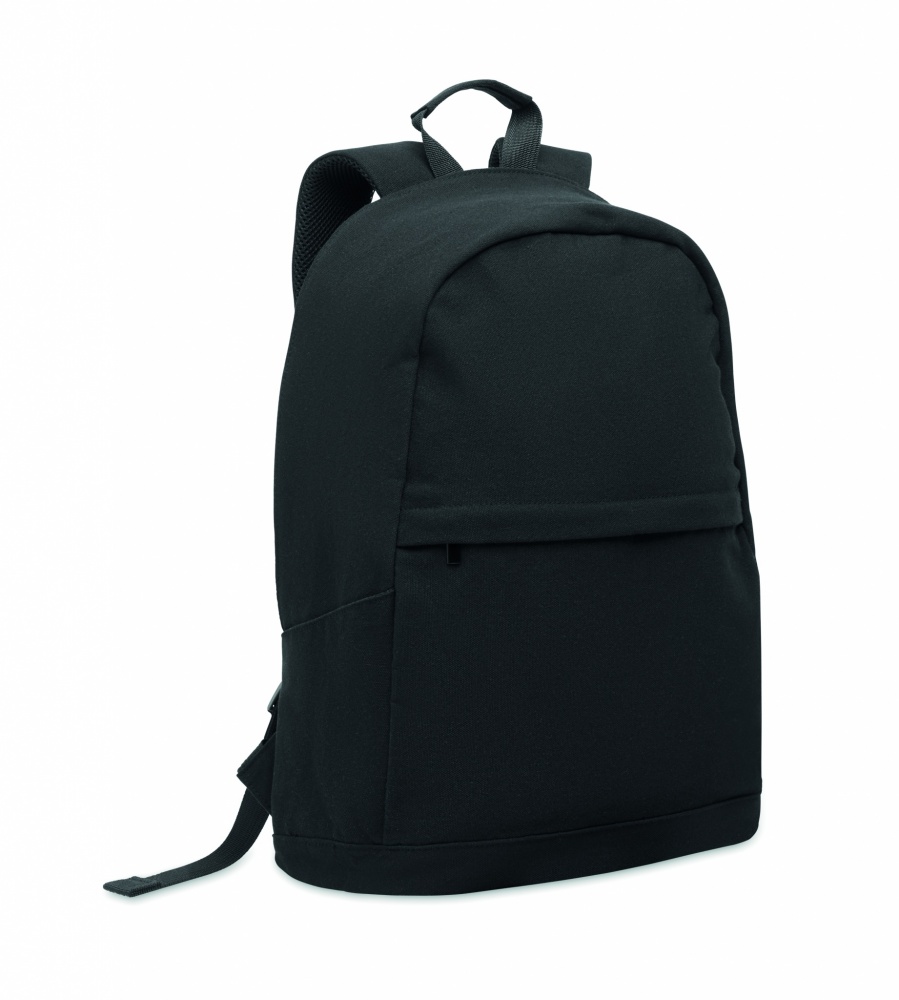 Logotrade promotional item picture of: A 15-inch laptop backpack made of recycled pre-consumer cotton and recycled polyester with customizable printing.