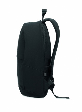 Logotrade promotional item picture of: A 15-inch laptop backpack made of recycled pre-consumer cotton and recycled polyester with customizable printing.