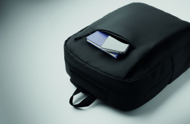 Logo trade promotional merchandise picture of: Slim 15 inch laptop backpack made of 600D RPET polyester with a 210D lining and customizable printing