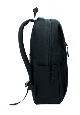 Logotrade promotional merchandise picture of: Slim 15 inch laptop backpack made of 600D RPET polyester with a 210D lining and customizable printing