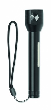 Logotrade business gift image of: 3-in-1 aluminum flashlight with an emergency hammer and seatbelt cutter, customizable with printing