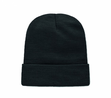 Logo trade corporate gifts image of: Unisex beanie RPET polyester