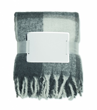 Logo trade promotional merchandise image of: Chequered mohair blanket