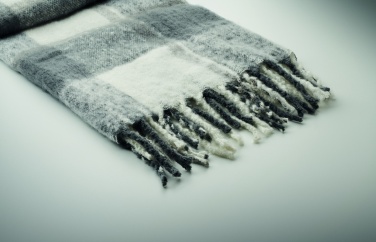 Logo trade promotional giveaways image of: Chequered mohair blanket