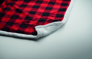 Logo trade promotional giveaways image of: RPET sherpa fleece blanket