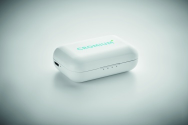 Logotrade promotional giveaway image of: TWS earbuds with charging base