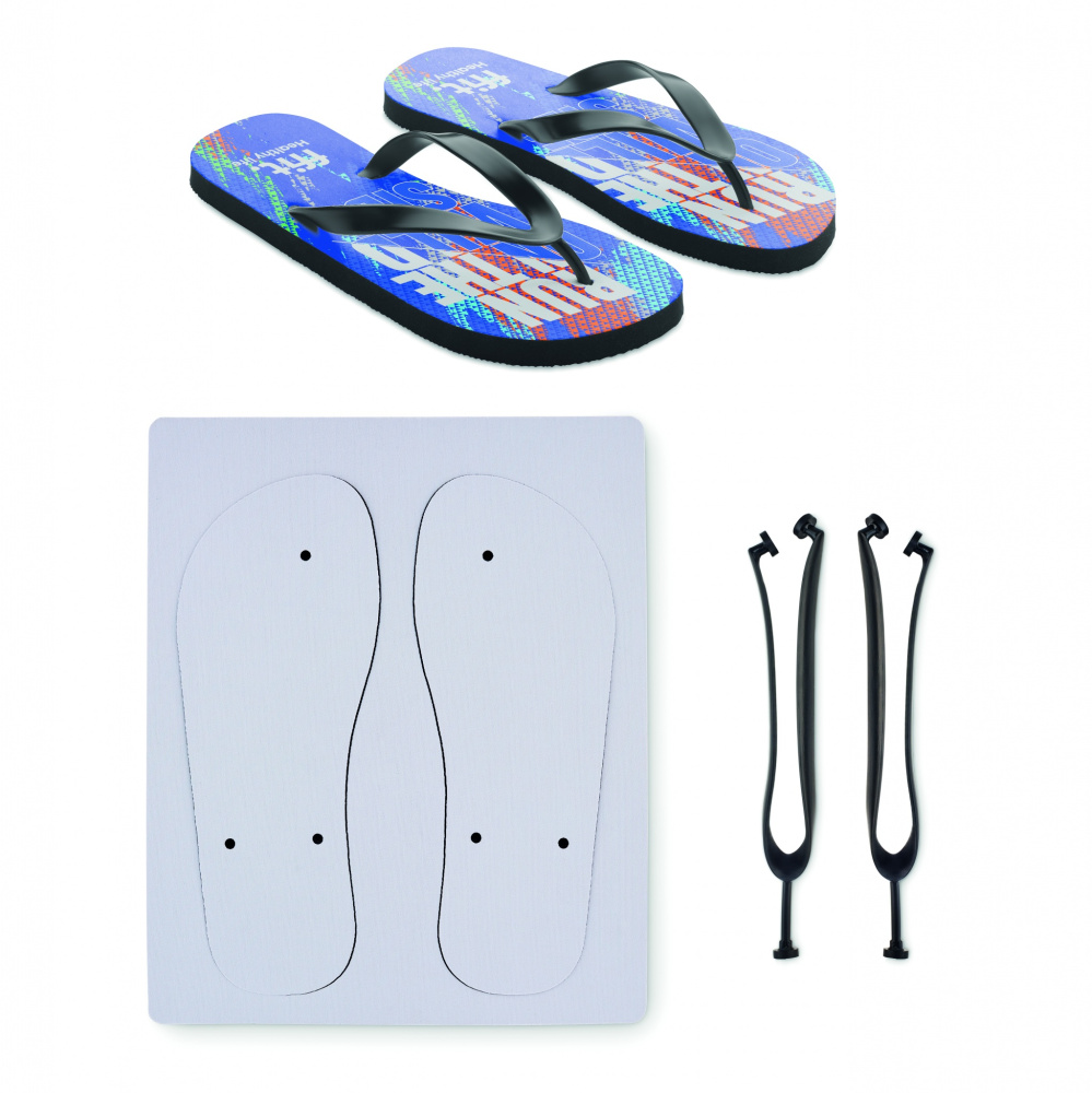 Logo trade promotional merchandise image of: Sublimation beach slippers