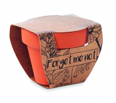 Logo trade promotional merchandise image of: Terracotta pot 'forget me not'
