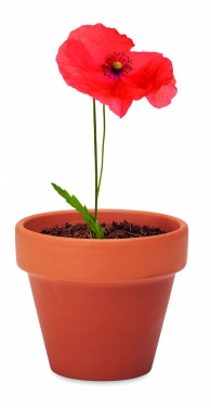 Logo trade promotional giveaways picture of: Terracotta pot 'poppy'