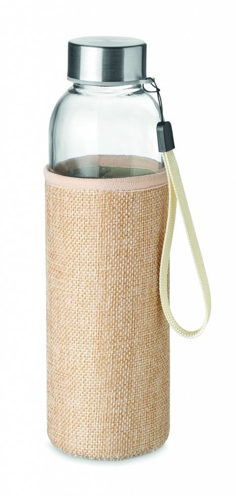 Logotrade advertising product image of: Glass bottle in pouch 500ml