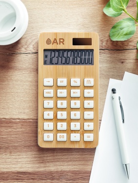 Logotrade promotional giveaway picture of: 12 digit bamboo calculator