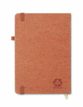 Logo trade promotional giveaways image of: Recycled Leather A5 notebook