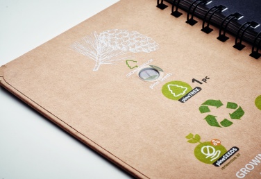 Logotrade advertising product image of: A5 Pine tree GROWNOTEBOOK™