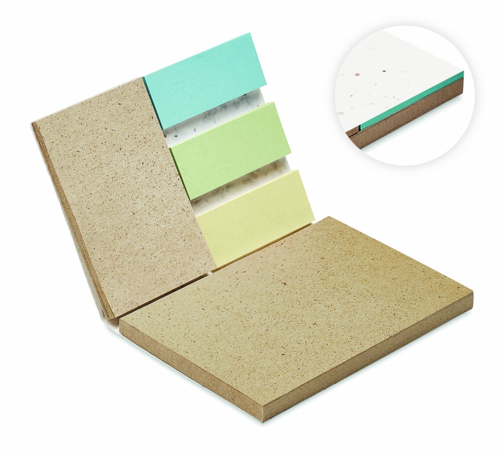 Logo trade promotional merchandise photo of: Grass/seed paper memo pad