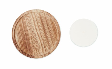 Logotrade promotional products photo of: Candle on round wooden base