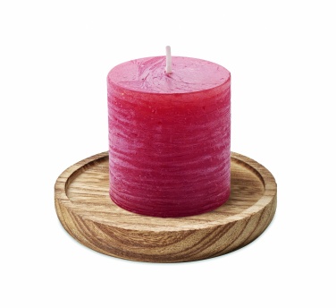 Logotrade advertising products photo of: Candle on round wooden base
